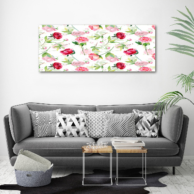 Tableau imprimé sur toile Pivoines roses