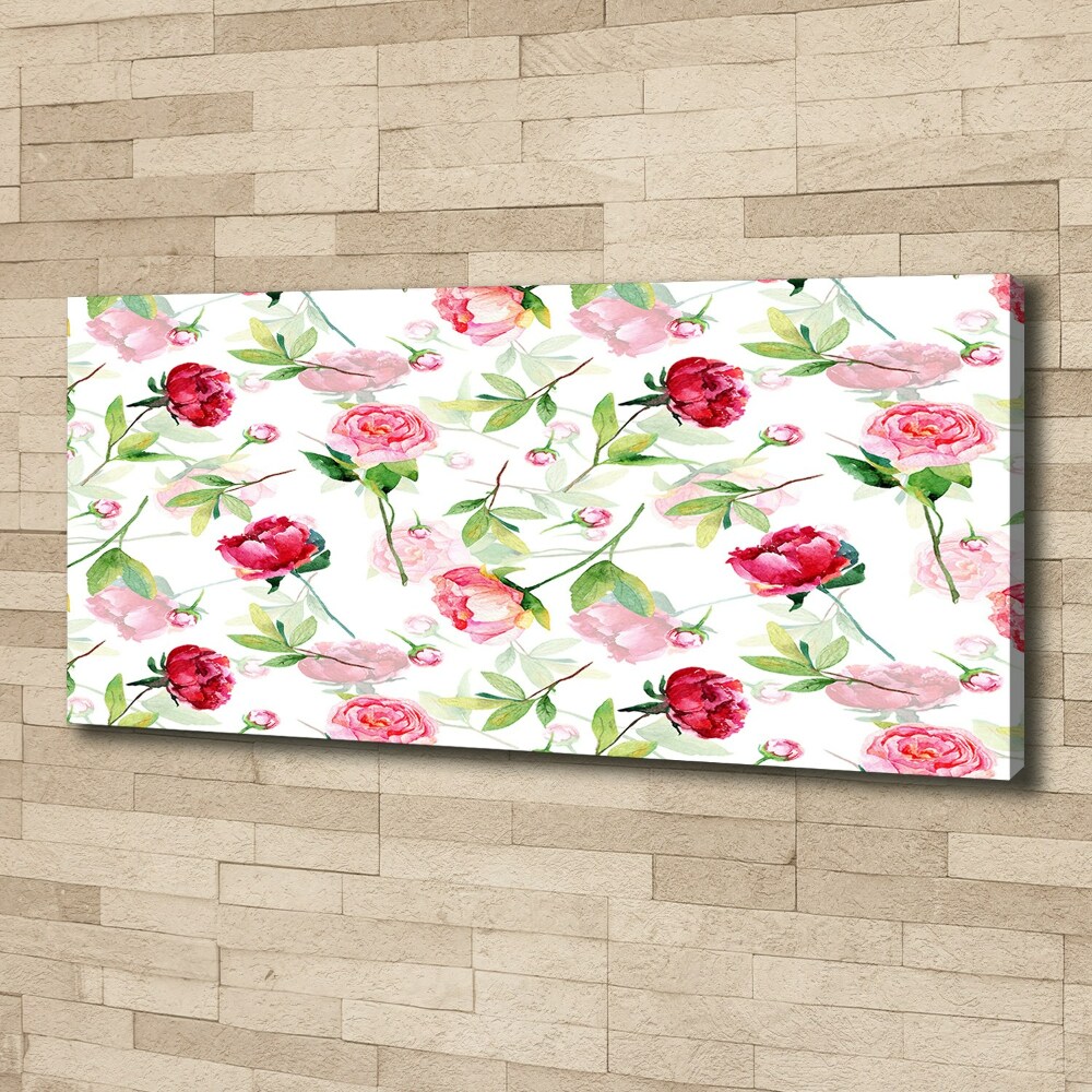 Tableau imprimé sur toile Pivoines roses