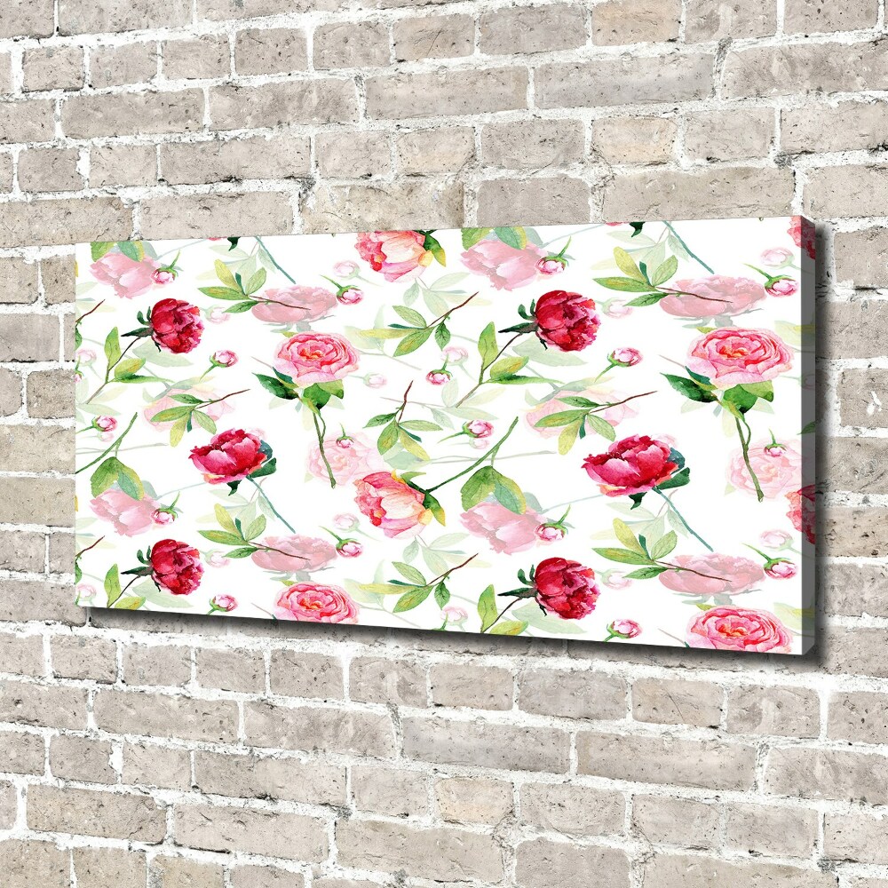 Tableau imprimé sur toile Pivoines roses