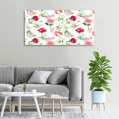 Tableau imprimé sur toile Pivoines roses