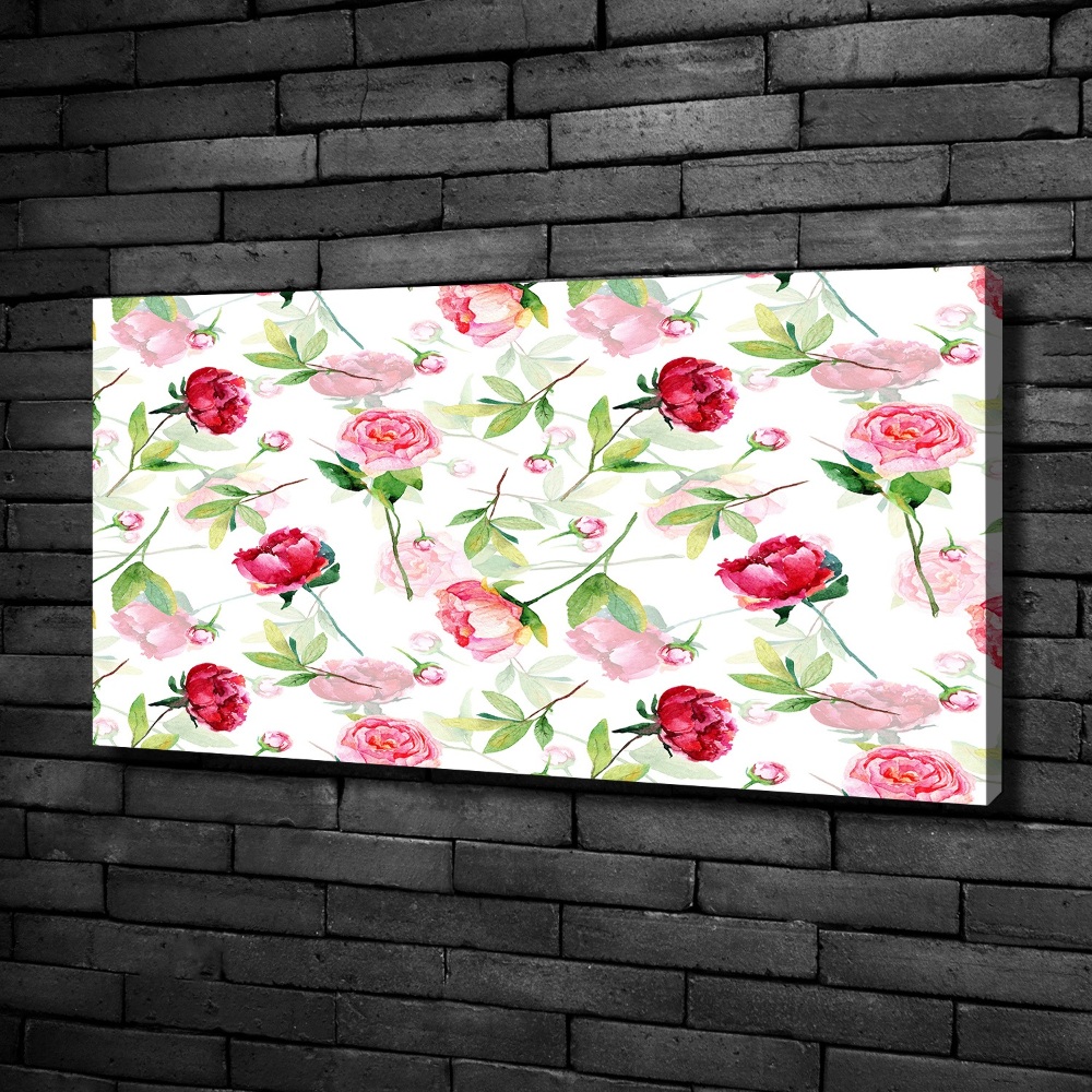 Tableau imprimé sur toile Pivoines roses