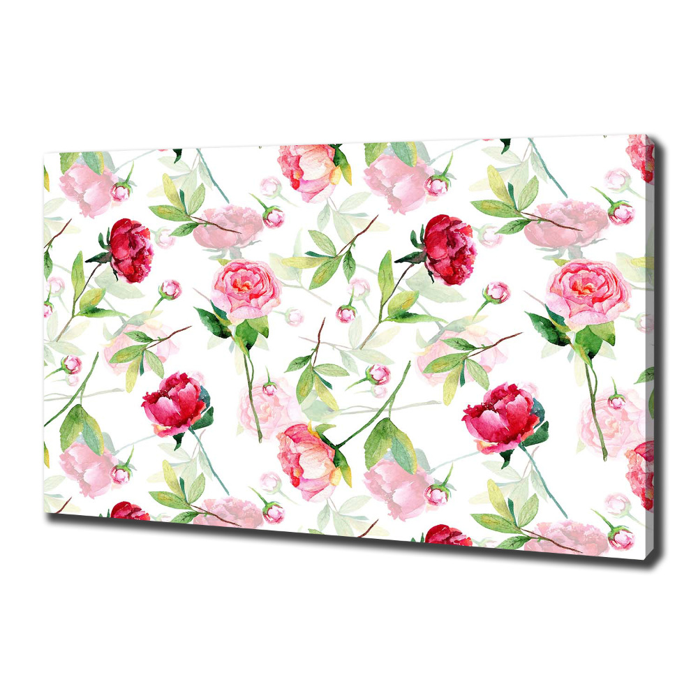 Tableau imprimé sur toile Pivoines roses