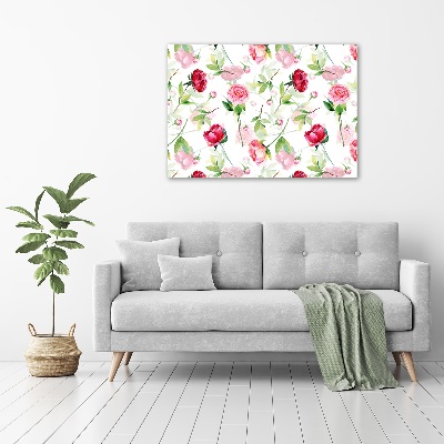 Tableau imprimé sur toile Pivoines roses