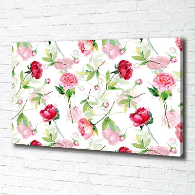 Tableau imprimé sur toile Pivoines roses