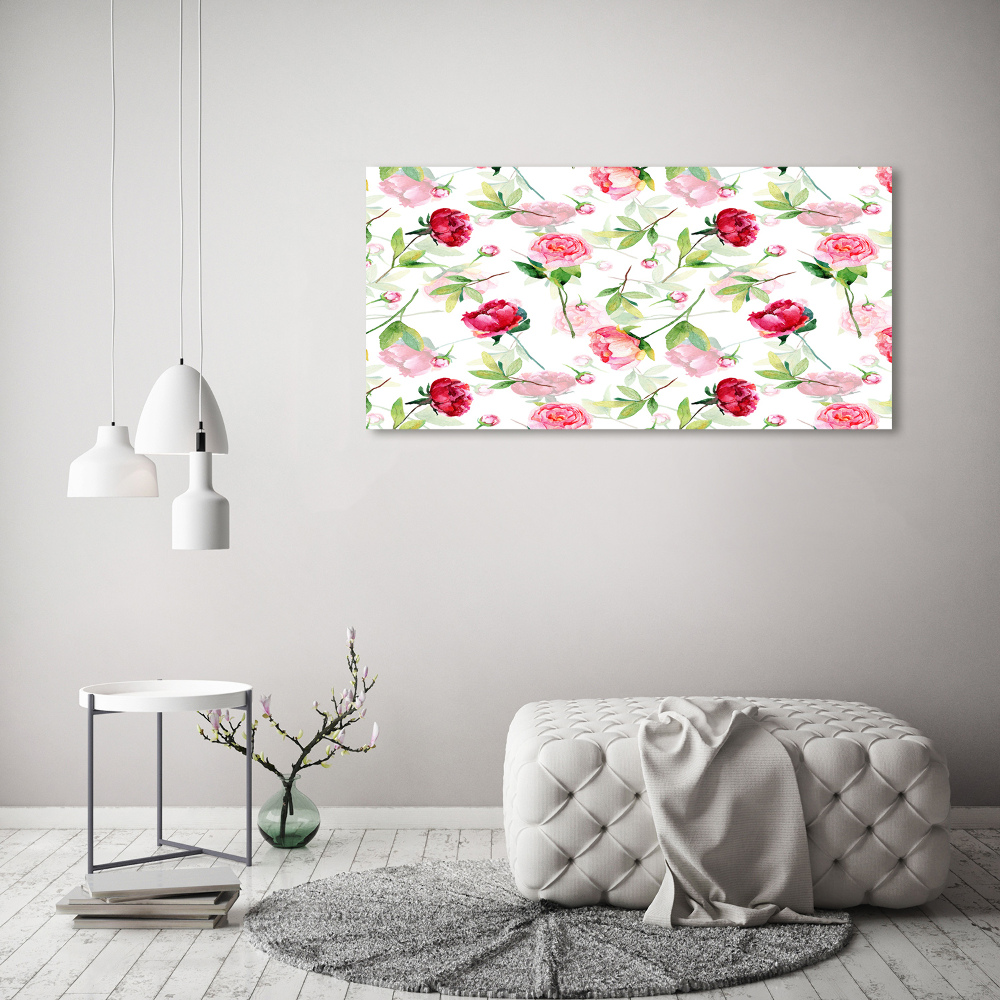 Tableau imprimé sur toile Pivoines roses