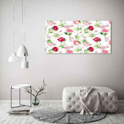 Tableau imprimé sur toile Pivoines roses