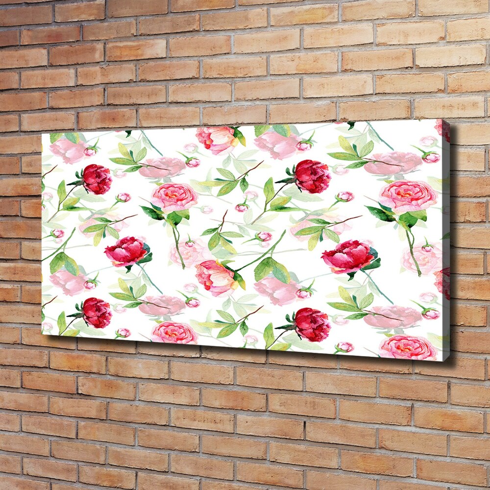 Tableau imprimé sur toile Pivoines roses