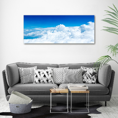 Tableau sur toile Vue des nuages à vol d'oiseau