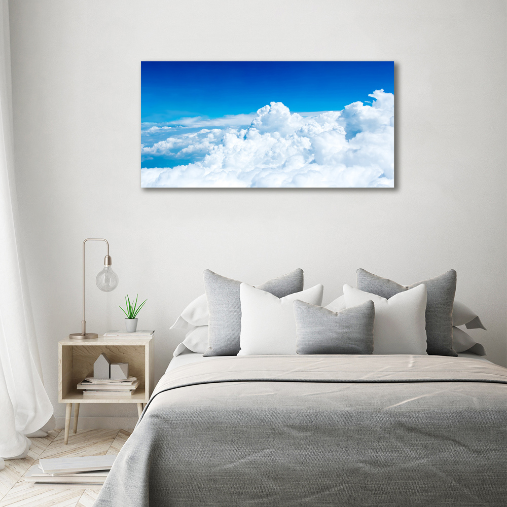 Tableau sur toile Vue des nuages à vol d'oiseau