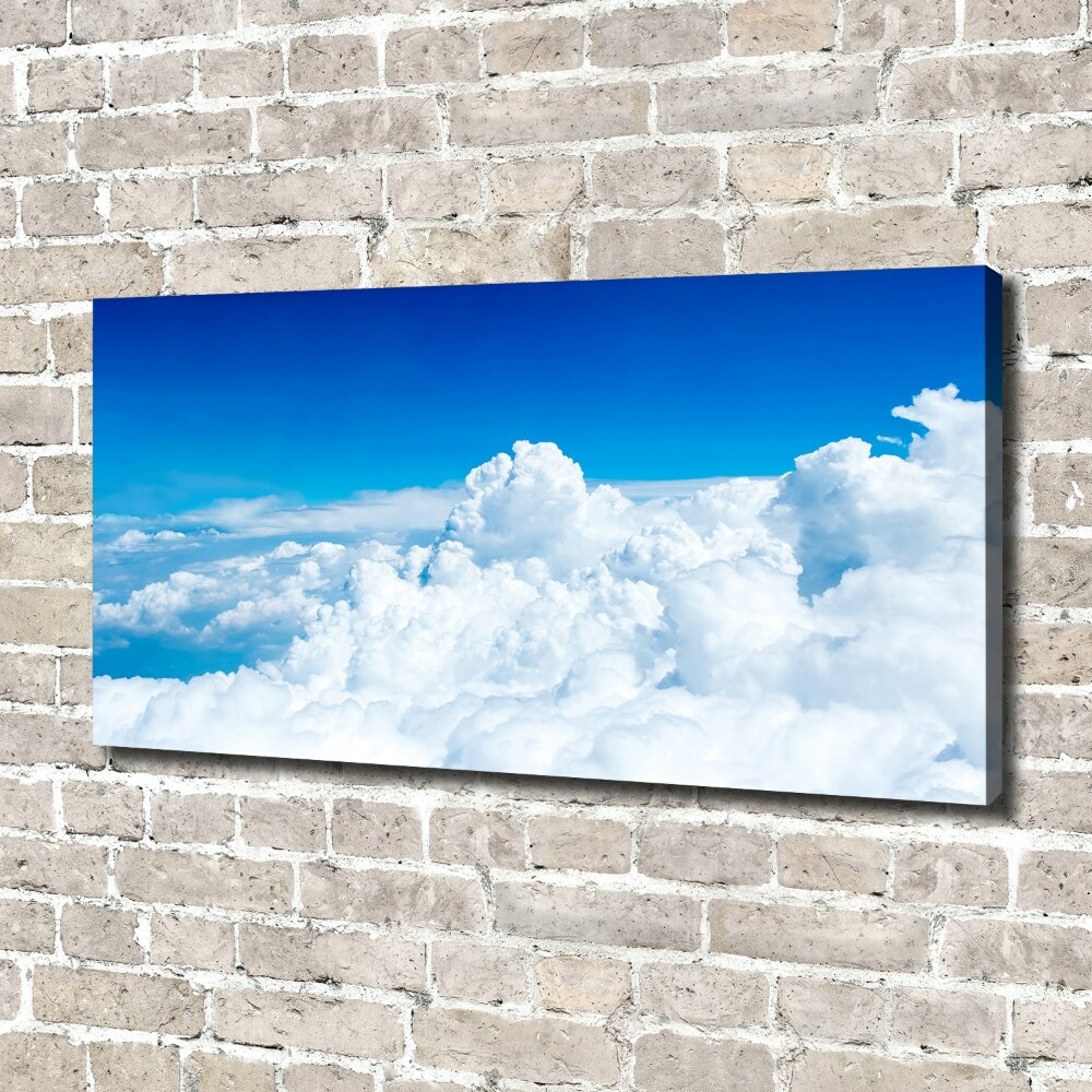 Tableau sur toile Vue des nuages à vol d'oiseau