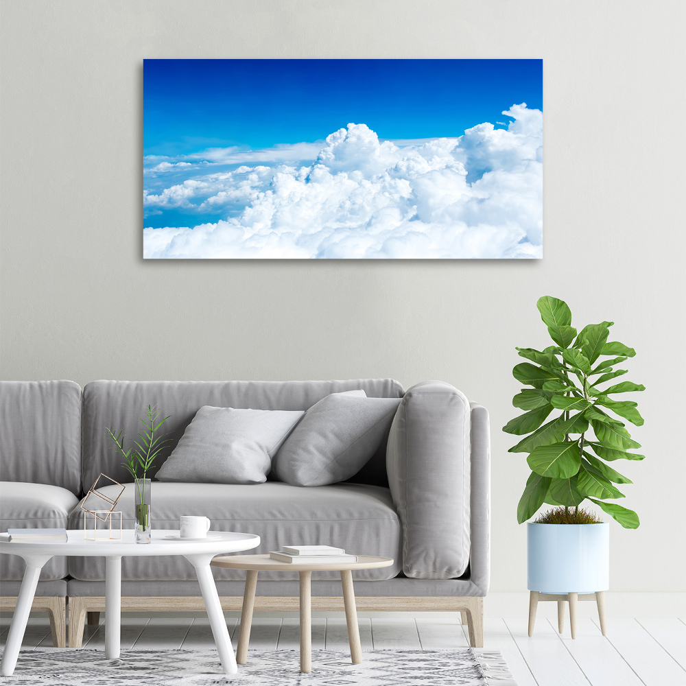 Tableau sur toile Vue des nuages à vol d'oiseau