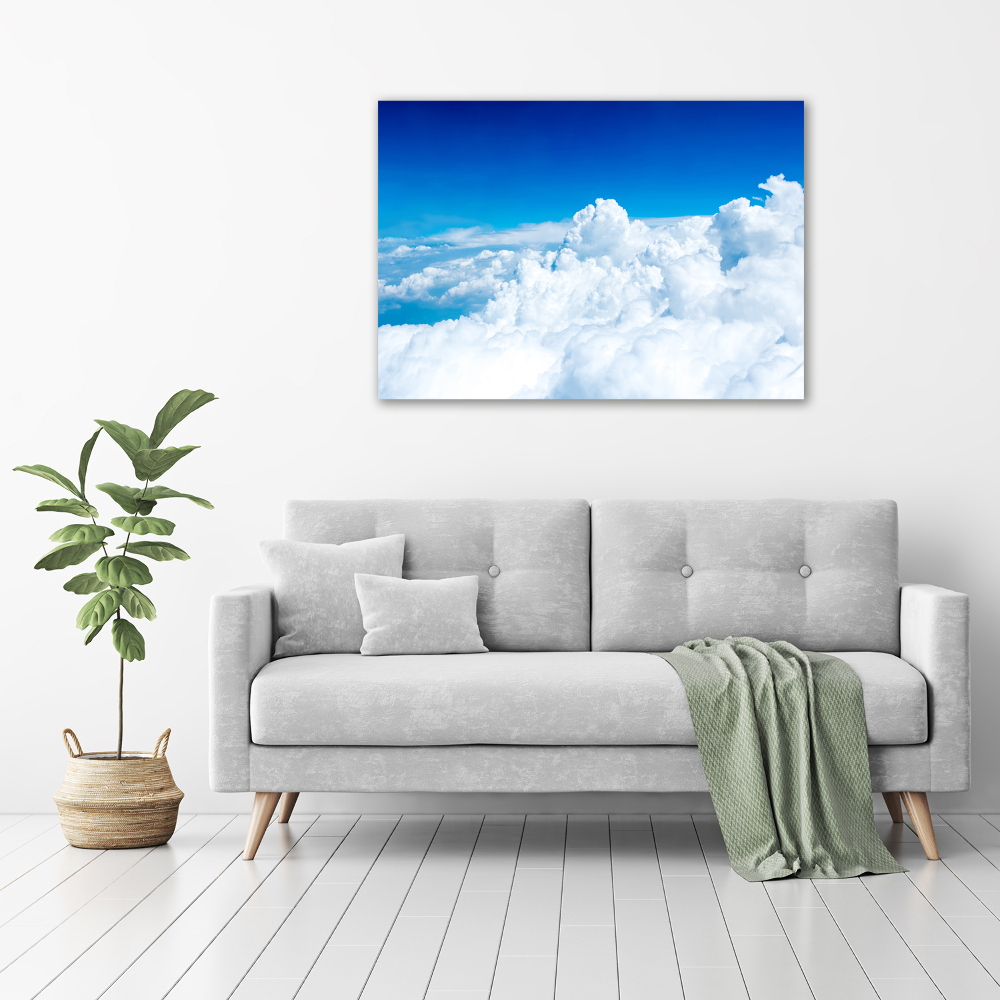 Tableau sur toile Vue des nuages à vol d'oiseau