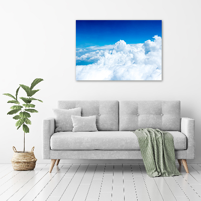 Tableau sur toile Vue des nuages à vol d'oiseau