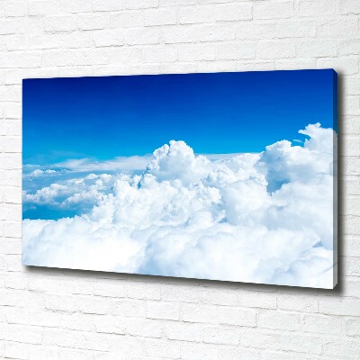 Tableau sur toile Vue des nuages à vol d'oiseau