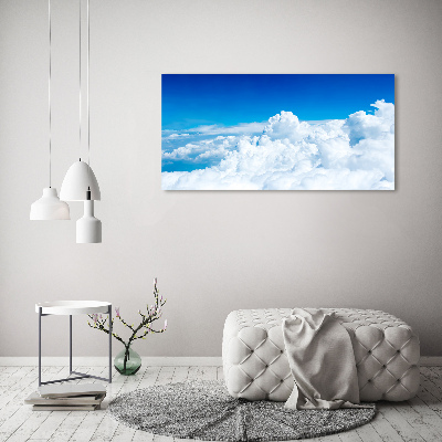 Tableau sur toile Vue des nuages à vol d'oiseau