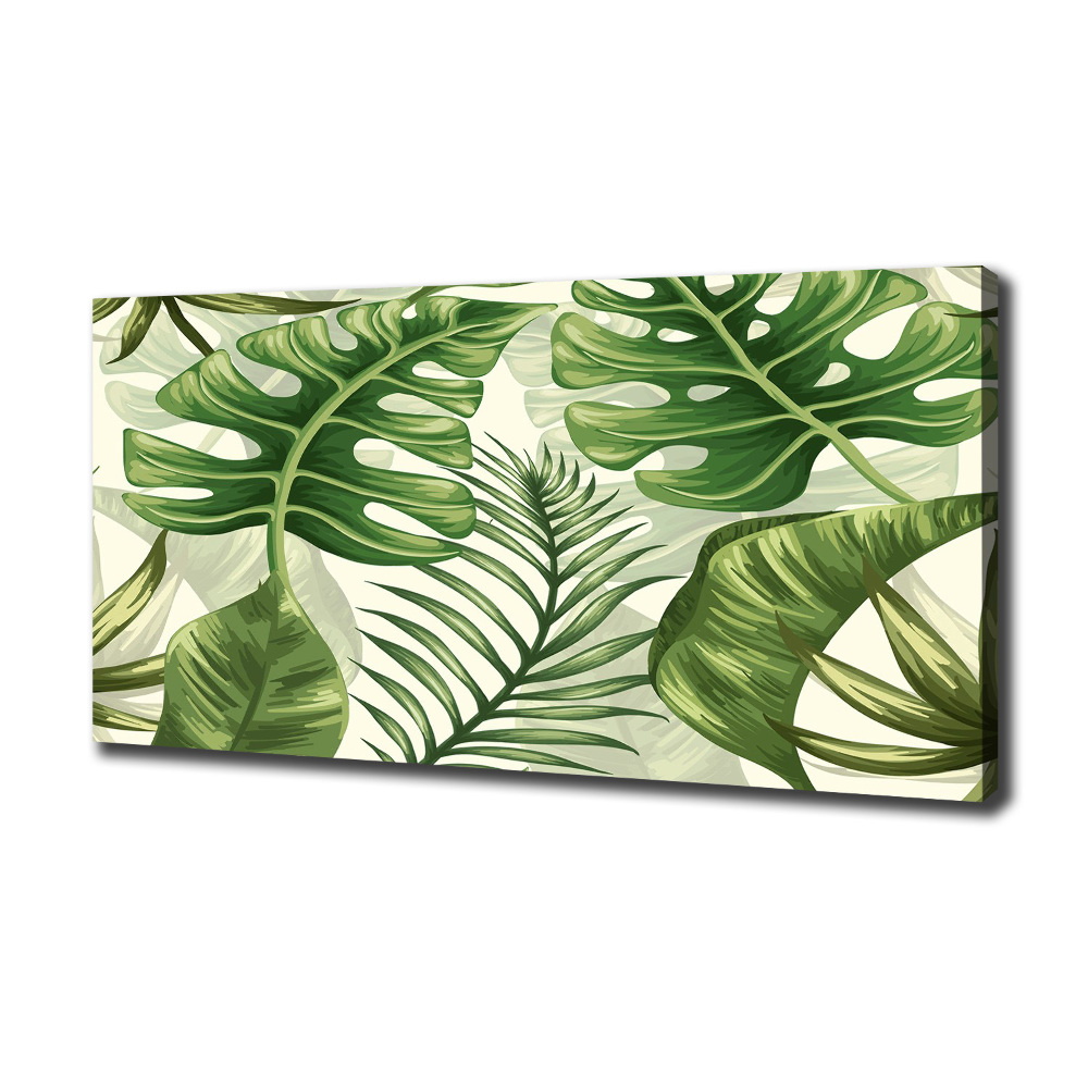 Tableau imprimé sur toile Feuilles tropicales