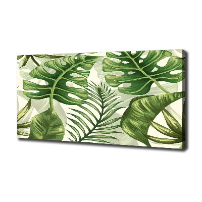 Tableau imprimé sur toile Feuilles tropicales