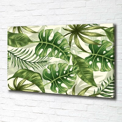 Tableau imprimé sur toile Feuilles tropicales