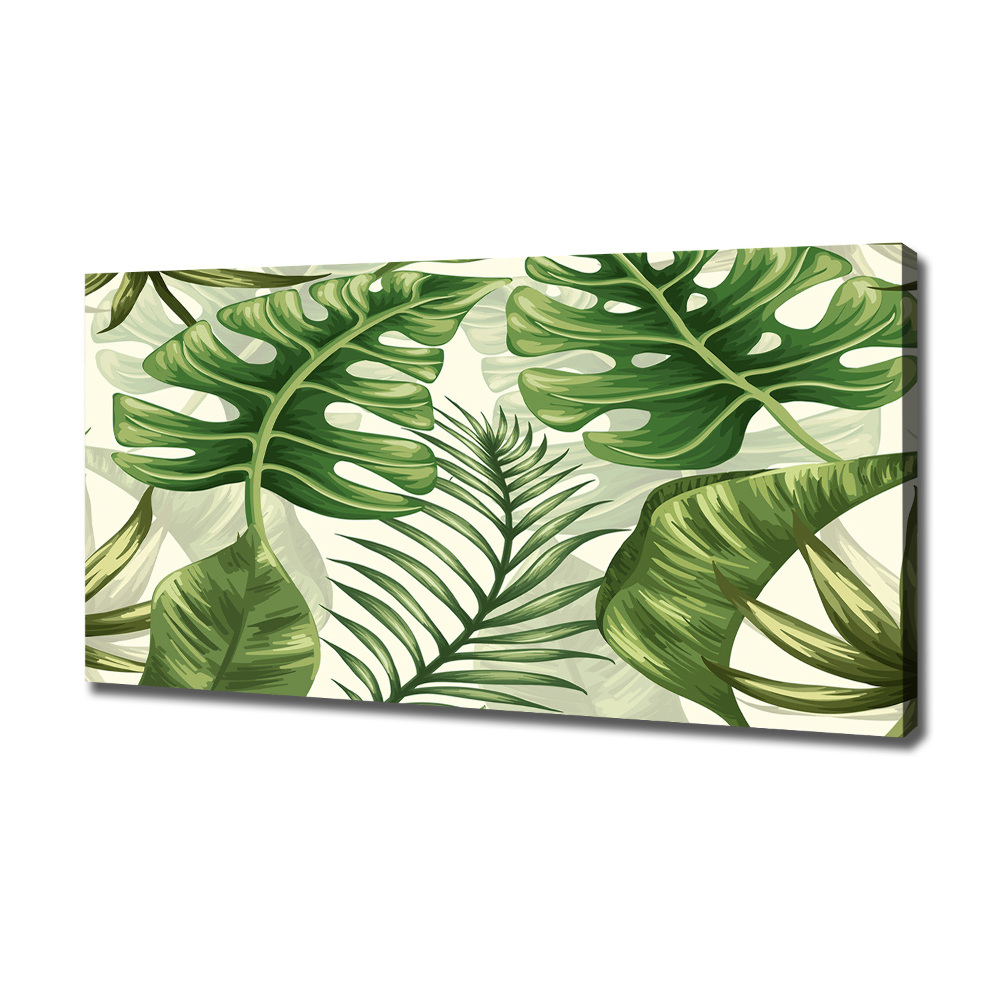 Tableau imprimé sur toile Feuilles tropicales