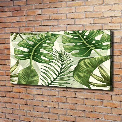 Tableau imprimé sur toile Feuilles tropicales