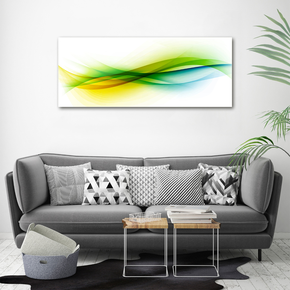 Tableau mural sur toile Abstraction vagues colorées