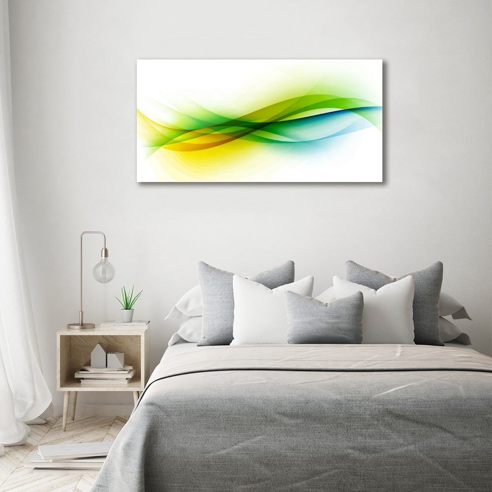 Tableau mural sur toile Abstraction vagues colorées