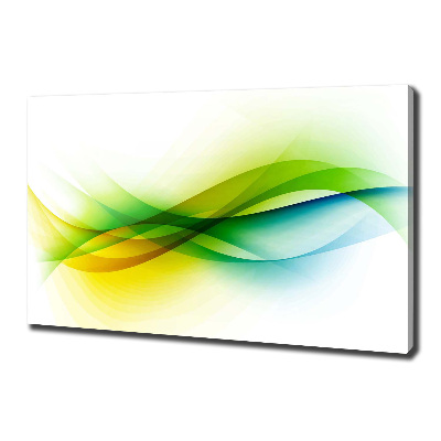 Tableau mural sur toile Abstraction vagues colorées