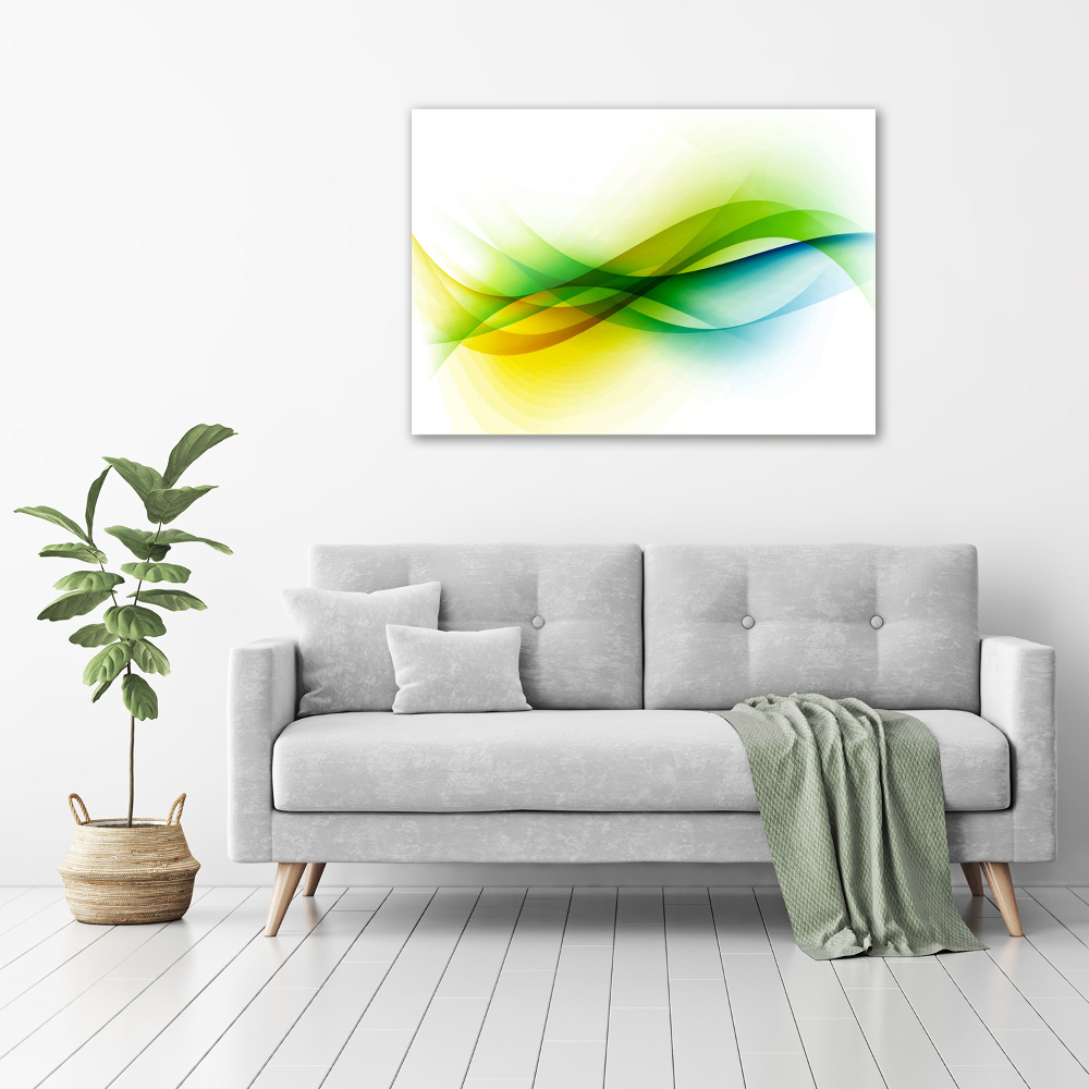 Tableau mural sur toile Abstraction vagues colorées