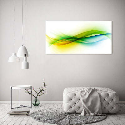 Tableau mural sur toile Abstraction vagues colorées