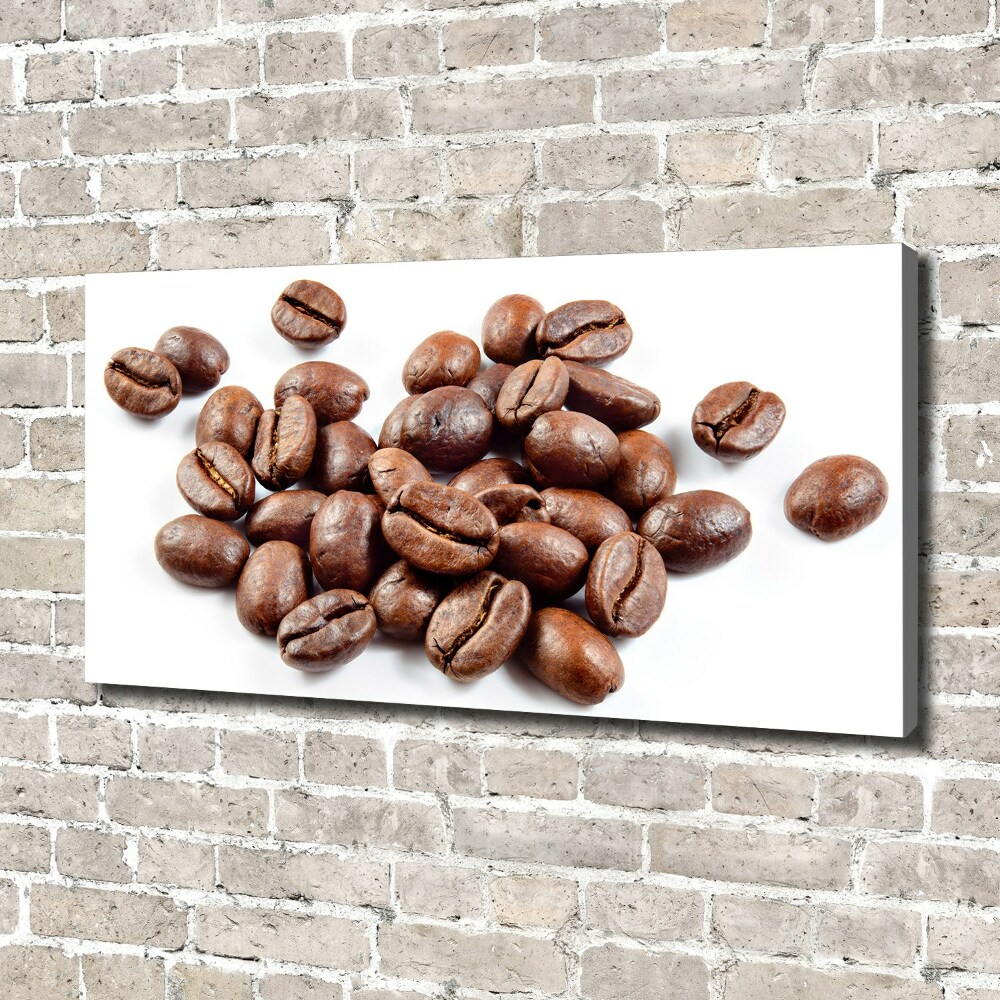 Tableau photo sur toile Poignée de grains de café