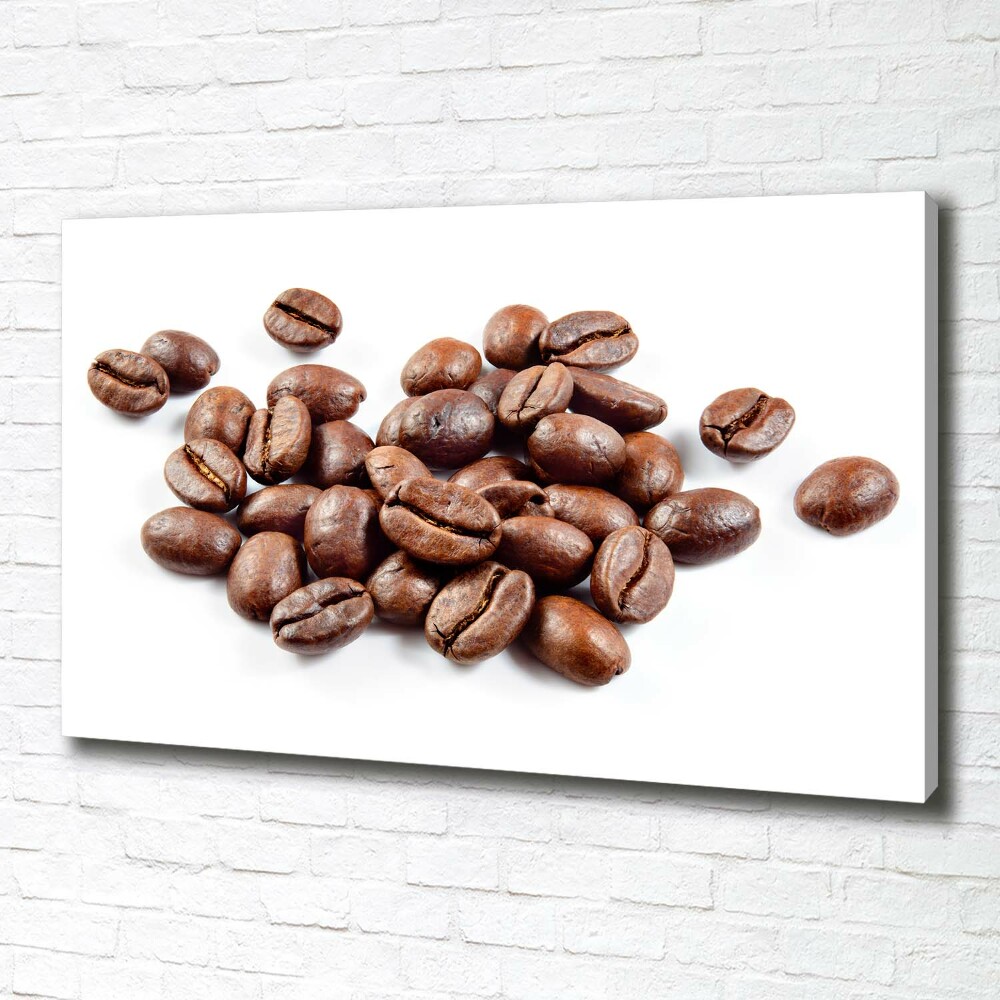 Tableau photo sur toile Poignée de grains de café