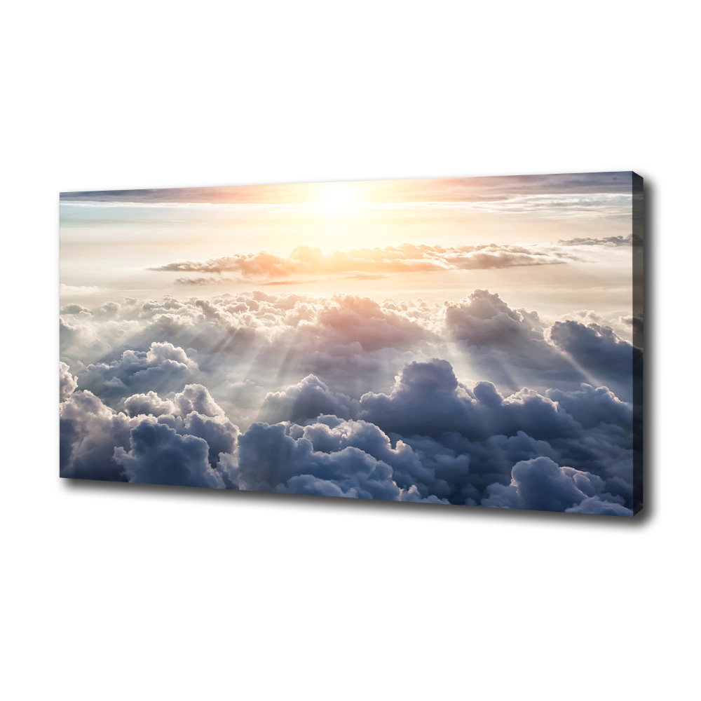 Tableau photo sur toile Vue des nuages à l'œil d'oiseau