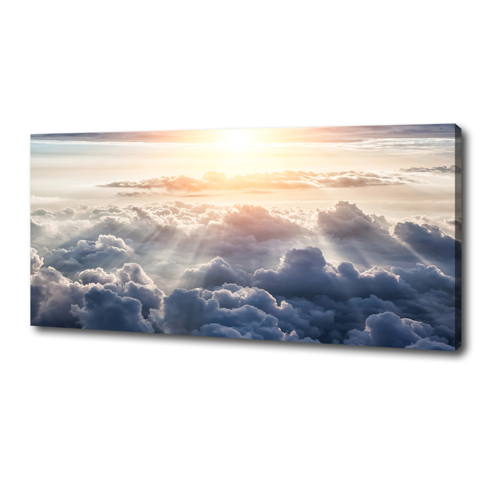 Tableau photo sur toile Vue des nuages à l'œil d'oiseau