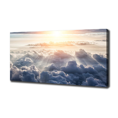 Tableau photo sur toile Vue des nuages à l'œil d'oiseau