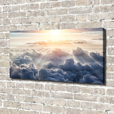 Tableau photo sur toile Vue des nuages à l'œil d'oiseau