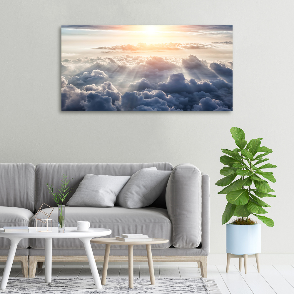 Tableau photo sur toile Vue des nuages à l'œil d'oiseau