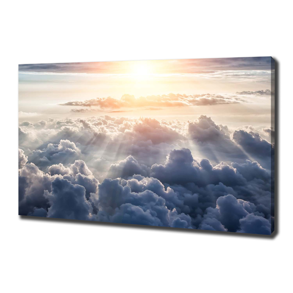 Tableau photo sur toile Vue des nuages à l'œil d'oiseau