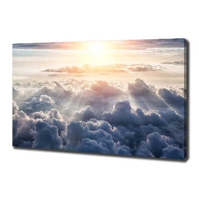 Tableau photo sur toile Vue des nuages à l'œil d'oiseau