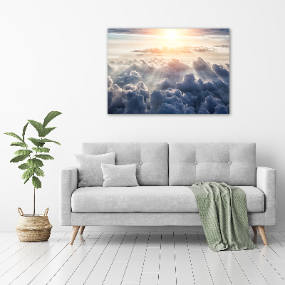 Tableau photo sur toile Vue des nuages à l'œil d'oiseau