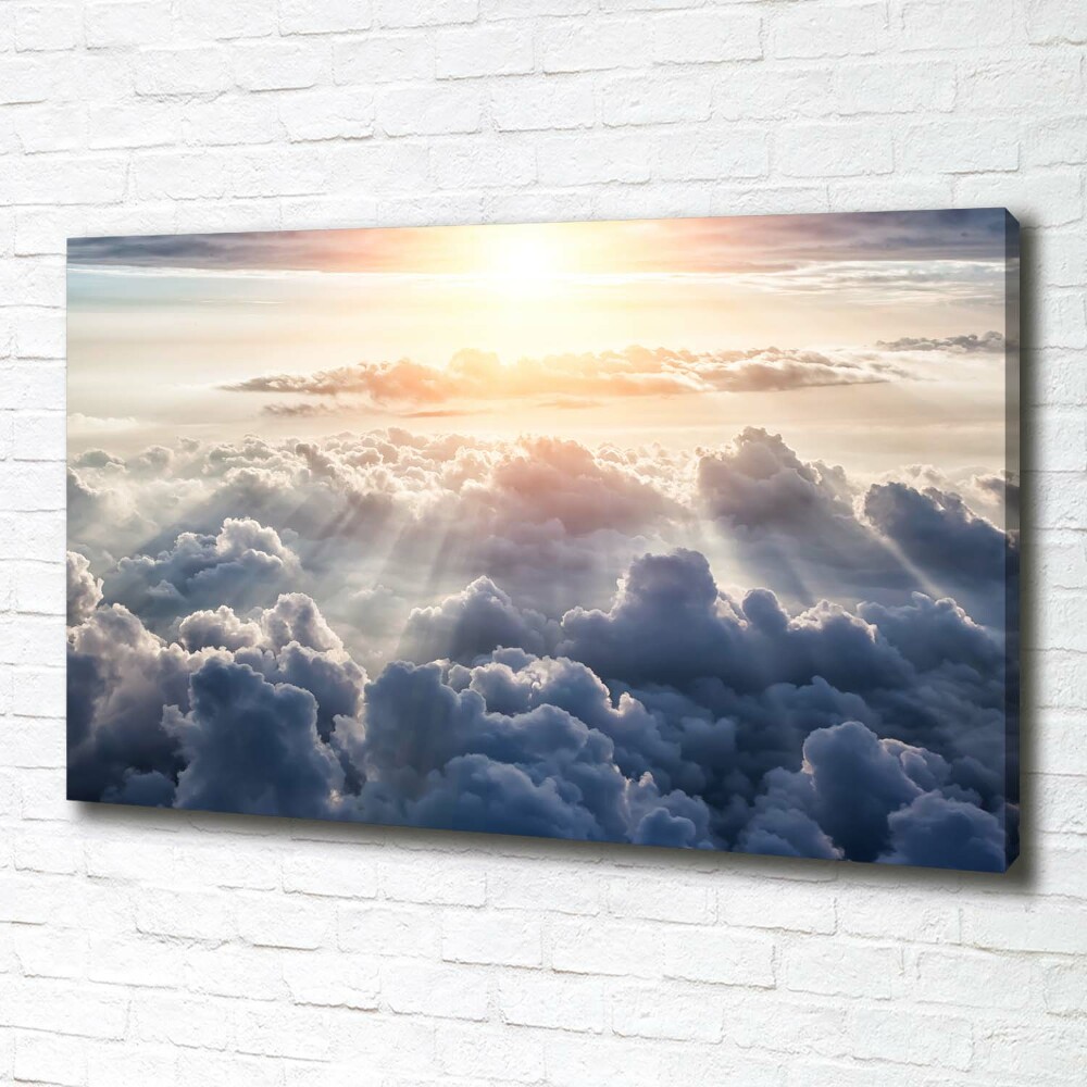 Tableau photo sur toile Vue des nuages à l'œil d'oiseau