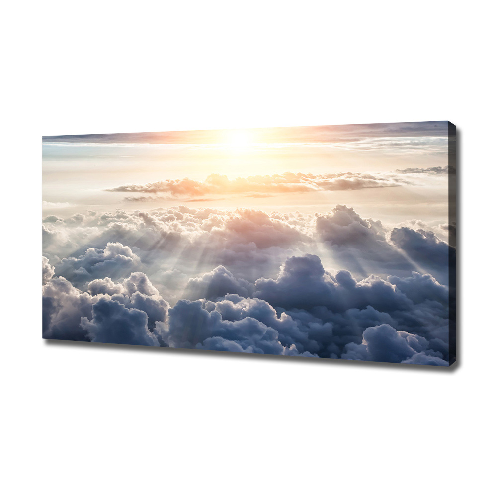 Tableau photo sur toile Vue des nuages à l'œil d'oiseau