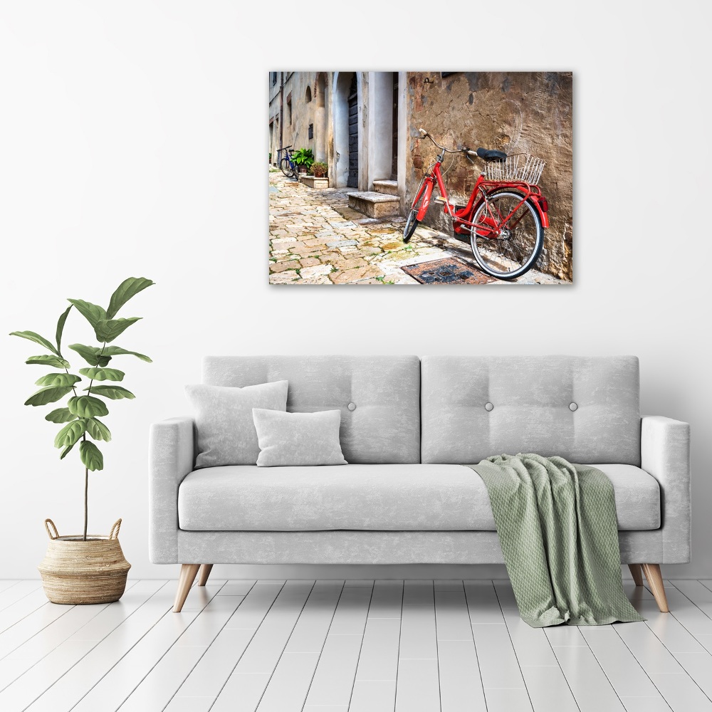 Tableau mural sur toile Vélo rouge