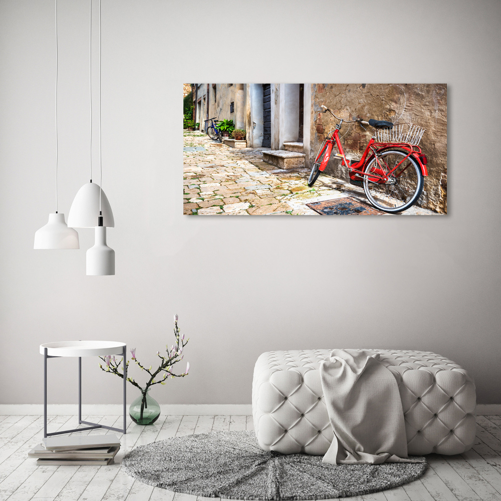 Tableau mural sur toile Vélo rouge