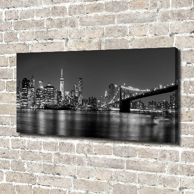 Tableau sur toile Manhattan la nuit