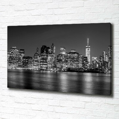 Tableau sur toile Manhattan la nuit