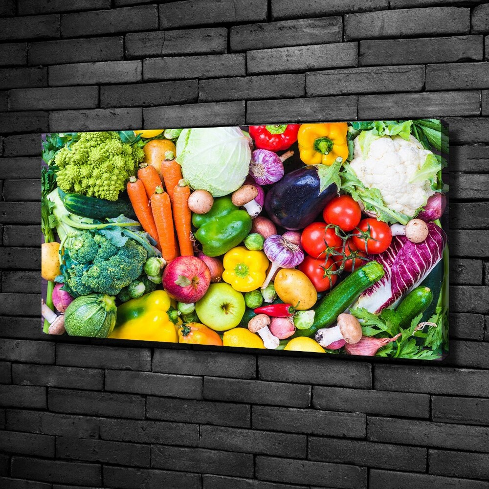 Tableau imprimé sur toile Légumes colorés