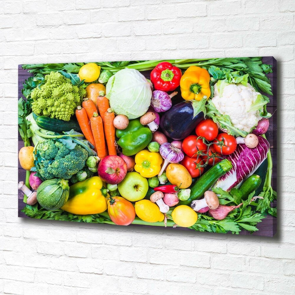 Tableau imprimé sur toile Légumes colorés