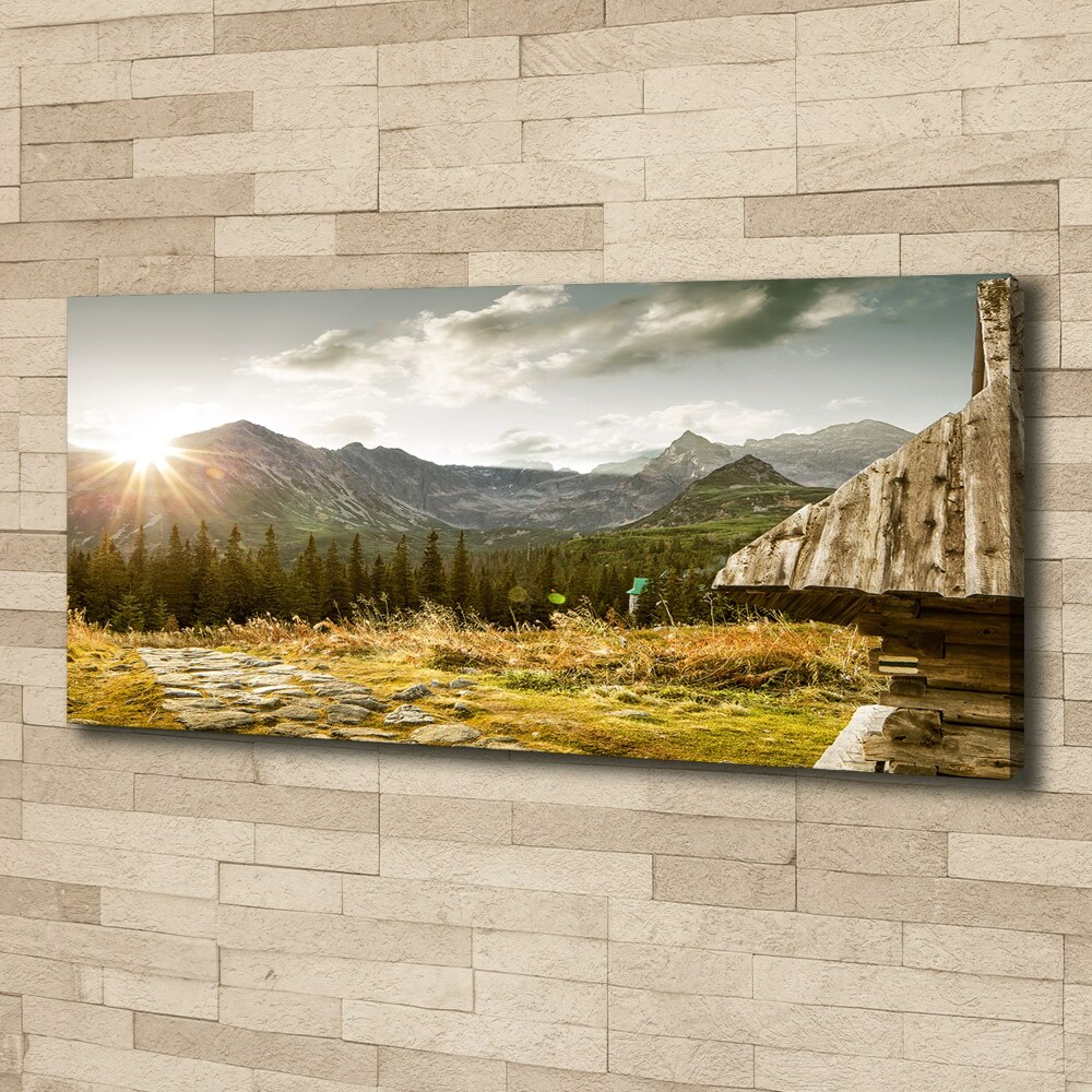 Tableau sur toile Maison dans les montagnes