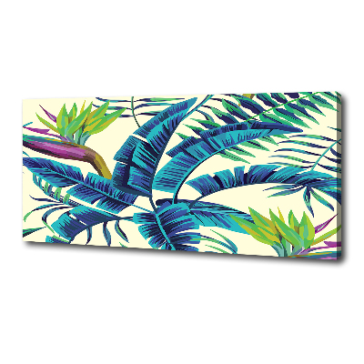 Tableau photo sur toile Feuilles tropicales colorées