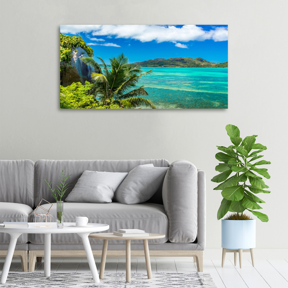 Tableau toile imprimée Côte des Seychelles